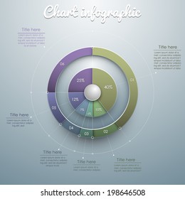 Soft color business pie chart for Your documents, reports, presentations and infographic. 