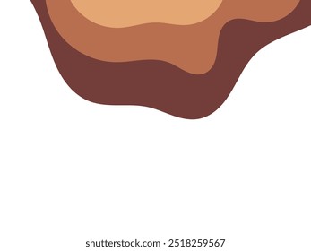 chocolate líquido de estilo plano de cor macia