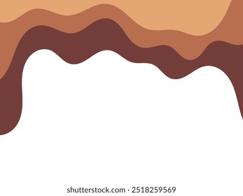 soft color flat style liquid chocolate