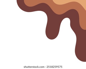 soft color flat style liquid chocolate