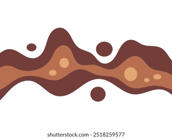 chocolate líquido de estilo plano de cor macia