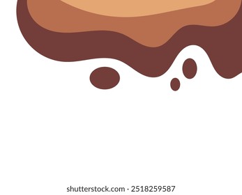 soft color flat style liquid chocolate