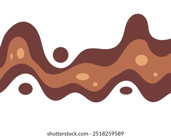 soft color flat style liquid chocolate