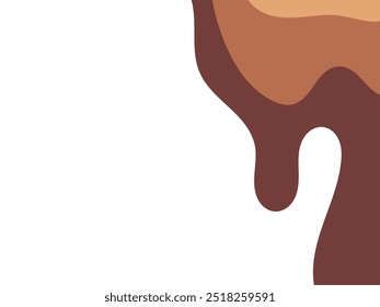 weiche Farbe flache Stil flüssige Schokolade