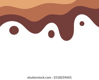 Chocolate líquido de estilo plano de color suave