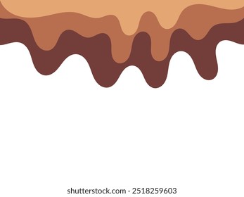 chocolate líquido de estilo plano de cor macia