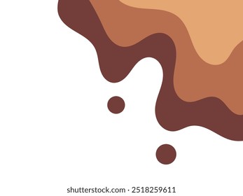 weiche Farbe flache Stil flüssige Schokolade