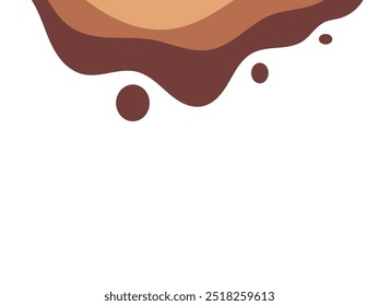 soft color flat style liquid chocolate