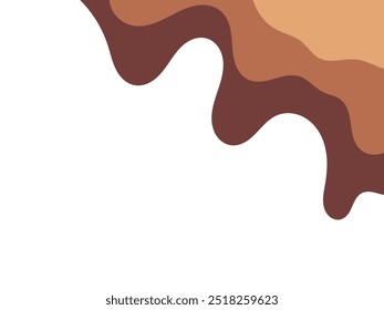 Chocolate líquido de estilo plano de color suave
