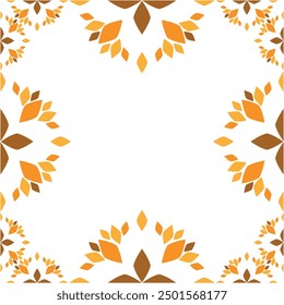 soft color flower frame design	