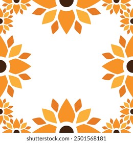 soft color flower frame design	