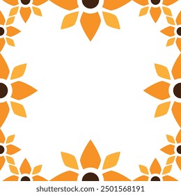 soft color flower frame design	
