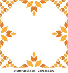 Diseño de marco de flor de color suave	