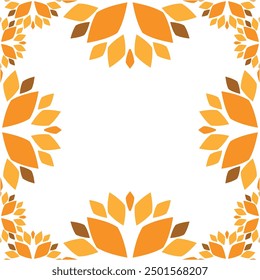 soft color flower frame design	