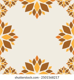 soft color flower frame design	