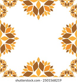 soft color flower frame design	
