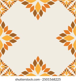 soft color flower frame design	
