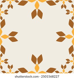 soft color flower frame design	