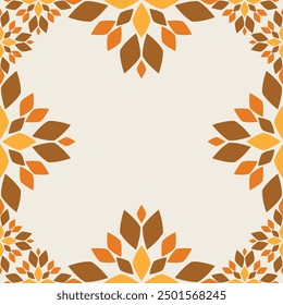 soft color flower frame design	