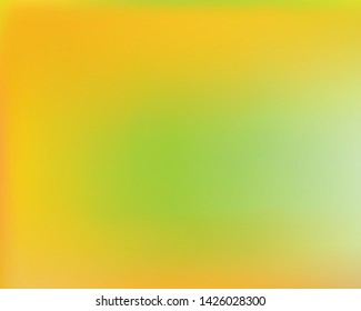 Soft color gradient background. Clean backdrop with bright rainbow colors. Vector illustration theme. Yellow colored, natural screen design for user interface or mobile app.