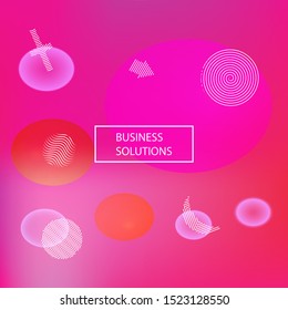 Soft color gradient background. Clean backdrop with colored bubbles and white shapes. Vector illustration space. Pink painted, natural screen design for user interface or mobile app.