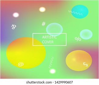 Soft color gradient background. Colorful backdrop with bright rainbow colors. Vector illustration theme. Green colored, natural screen design for user interface or mobile app.