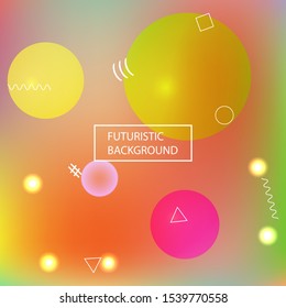 Soft color gradient background. Colorful backdrop with colored bubbles and white shapes. Vector illustration vintage. Red painted, natural screen design for user interface or mobile app.