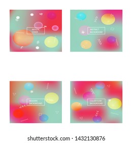 Soft color gradient background. Commercial backdrop with bright rainbow colors. Vector illustration texture. Blue colored, natural screen design for user interface or mobile app.
