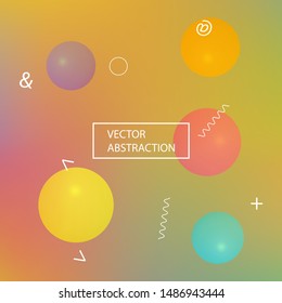 Soft color gradient background. Commercial backdrop with simple muffled colors. Vector illustration layout. Orange colored, natural screen design for user interface or mobile app.