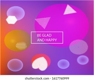 Soft color gradient background. Dynamic backdrop with colored bubbles and white shapes. Vector illustration concept. Green painted, natural screen design for user interface or mobile app.