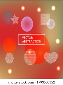 Soft color gradient background. Flat backdrop with colored bubbles and white shapes. Vector illustration concept. Blue painted, natural screen design for user interface or mobile app.