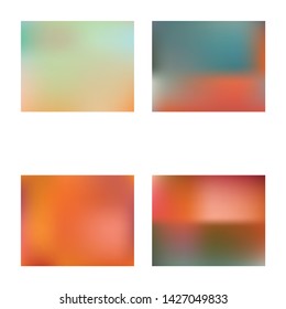 Soft color gradient background. Fresh backdrop with bright rainbow colors. Vector illustration space. Orange colored, natural screen design for user interface or mobile app.