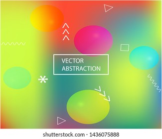 Soft color gradient background. Fresh backdrop with bright rainbow colors. Vector illustration art. Green colored, natural screen design for user interface or mobile app.