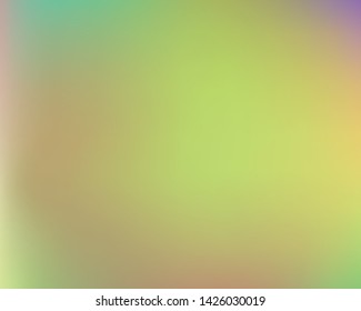 Soft color gradient background. Futuristic backdrop with bright rainbow colors. Vector illustration elements. Green colored, natural screen design for user interface or mobile app.