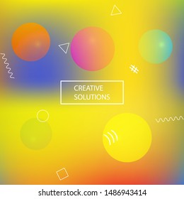 Soft color gradient background. Futuristic backdrop with simple muffled colors. Vector illustration pastel. Yellow colored, natural screen design for user interface or mobile app.