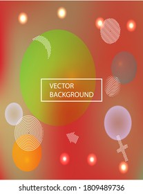 Soft color gradient background. Futuristic backdrop with colored bubbles and white shapes. Vector illustration layout. Blue painted, natural screen design for user interface or mobile app.