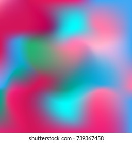 Soft Color Gradient Background. Holographic Wallpaper Set. Modern Mobile Or Web App Screen. Vector