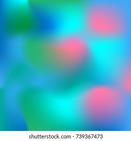Soft Color Gradient Background. Holographic Wallpaper Set. Modern Mobile Or Web App Screen. Vector