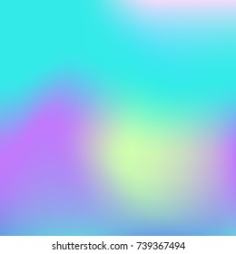 Soft Color Gradient Background. Holographic Wallpaper Set. Modern Mobile Or Web App Screen. Vector