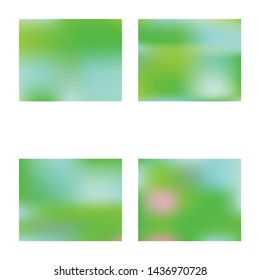 Soft color gradient background. Liquid backdrop with bright rainbow colors. Vector illustration vintage. Green colored, natural screen design for user interface or mobile app.