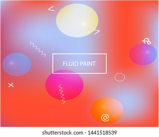 Soft color gradient background. Liquid backdrop with bright rainbow colors. Vector illustration pastel. Red colored, natural screen design for user interface or mobile app.