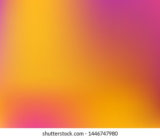 Soft color gradient background. Minimal backdrop with bright rainbow colors. Vector illustration elements. Yellow colored, natural screen design for user interface or mobile app.