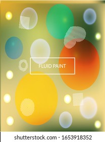 Soft color gradient background. Minimal backdrop with colored bubbles and white shapes. Vector illustration concept. Pink painted, natural screen design for user interface or mobile app.