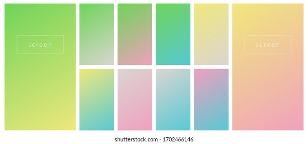 Soft color gradient background  Modern screen vector design for mobile app  Pastel gradient background  Trendy soft color style 