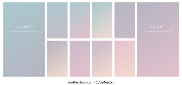 Soft color gradient background. Modern screen vector design for mobile app. Pastel gradient background. Trendy soft color style.