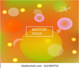 Soft color gradient background. Original backdrop with colored bubbles and white shapes. Vector illustration theme. Blue painted, natural screen design for user interface or mobile app.