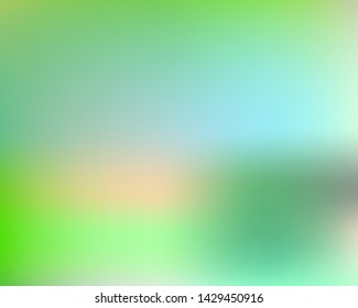 Soft color gradient background. Vector illustration vintage. Simple backdrop with bright rainbow colors. Green colored, natural screen design for user interface or mobile app.