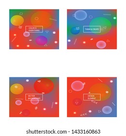 Soft color gradient background. Vector illustration flyer. Minimal backdrop with bright rainbow colors. Red colored, natural screen design for user interface or mobile app.