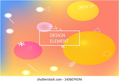 Soft color gradient background. Vector illustration elements. Simple backdrop with bright rainbow colors. Pink colored, natural screen design for user interface or mobile app.