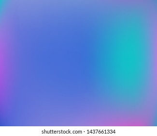 Soft color gradient background. Vector illustration flyer. Flat backdrop with bright rainbow colors. Blue colored, natural screen design for user interface or mobile app.